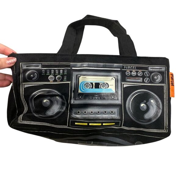 Vintage Parcel Boom Box Stereo Purse Costume Y2K 90s Streetwear Retro Cassette - Picture 1 of 12